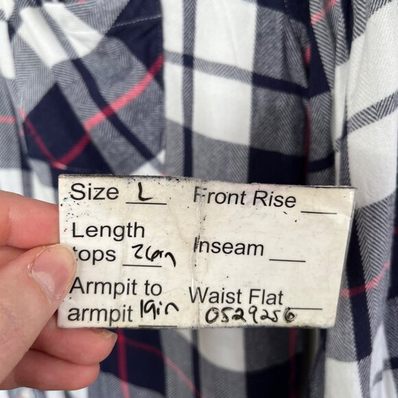 Rails Womens Hunter Plaid Blue Blue White Button Down Soft Flannel Shirt Large - Picture 12 of 12